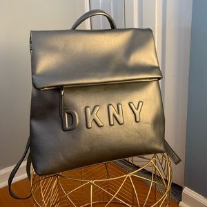 DKNY Gunmetal Tilly Backpack Purse